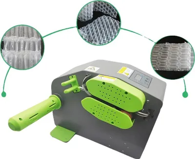 Produktbild von Luftkissenmaschine, automatische Inflation, einstellbare Einstellungen, Orange/Schwarz, EU-Stecker, 220V