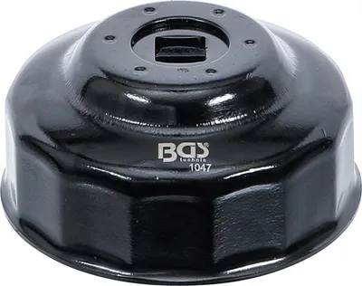 Produktbild von BGS 1047 Ölfilterkappe aus Stahlblech, schwarz lackiert 65 mm x 14-kant