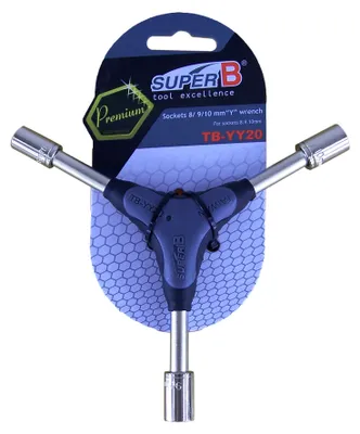 Produktbild von SuperB Y-Schlüssel TB-YY 20 Außensechskant 8mm 9mm 10mm Edelstahl
