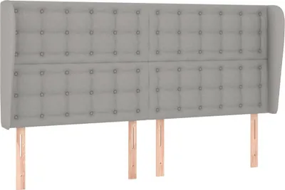 Immagine prodotto di vidaXL Testiera con orecchie Grigio chiaro 203x23x118/128 cm Tessuto