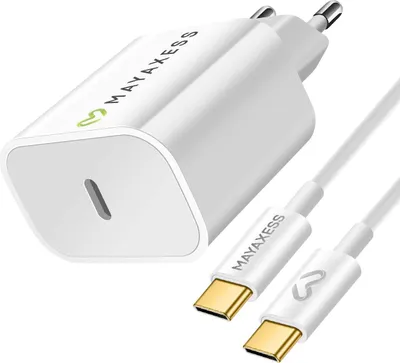 Produktbild von Mayaxess, 20W Netzteil + USB-C Kabel 1m für Google Pixel 10 / Pro / XL / Fold, Weiß
