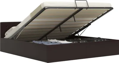 Produktbild von Maison Exclusive - Stauraumbett Hydraulisch Grau Kunstleder 160×200cm