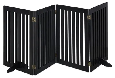 Image de Barrière pour chien - Barrière de sécurité - Pliable - Noir - 4 éléments