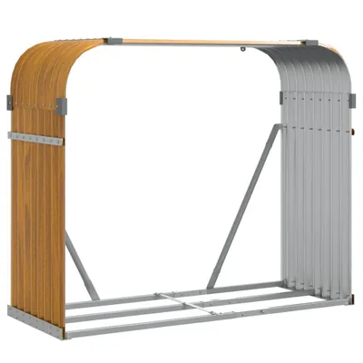 A product shot of a firewood storage rack.