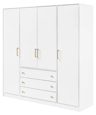 Produktbild von Masseno Drehtürenschrank IRELIA 196/200/57,5 cm 4-türig Weiß