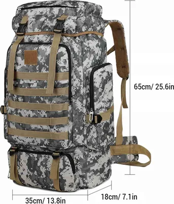 Produktbild von Große Kapazität Wanderrucksack Outdoor Camping Rucksack Canvas Trekking Rucksack