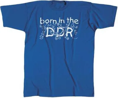 Produktbild von Kinder-T-Shirt mit Print - born in the DDR - 06928 blau - Gr. 86-164 Größe - 134/146