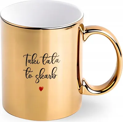 Produktbild von Geschenk zum Vatertag, Vatertag, Großvatertag, Tasse aus massivem Gold, so ein Papa ist ein Schatz