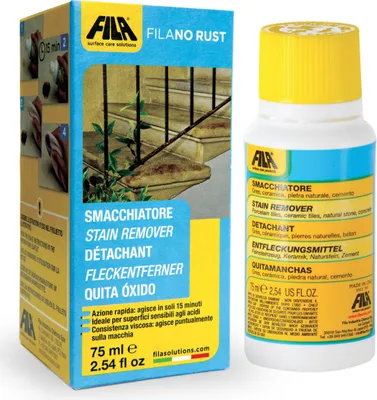 Immagine prodotto di FILA NO RUST - Lo smacchiatore per macchie di ruggine su pietra naturale e gres porcellanato 75ml