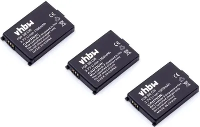 Produktbild von vhbw 3x Akku kompatibel mit Siemens Gigaset 4015 Micro, 4210, 4015s micro, 4010s micro, 4215 schnurlos Festnetz Telefon (1300 mAh, 3,7 V, Li-Ion)
