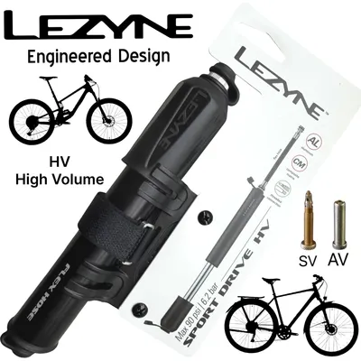 Produktbild von Lezyne HV Sport Drive S Fahrrad Pumpe MTB 6 Bar SV & AV Auto Ventil