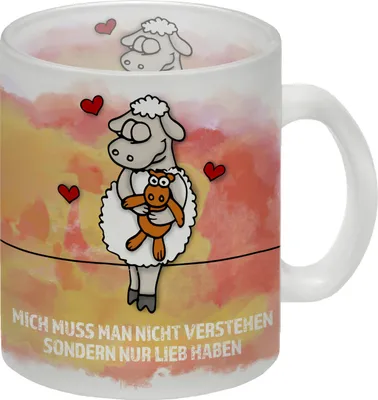 Produktbild von Mich muss man nicht verstehen sondern nur lieb haben Glas Tasse mit