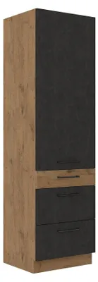 Produktbild von Vigo Hochschrank 60 cm Eiche Lancelot Matera Grau Küchenzeile Küchenblock Küche