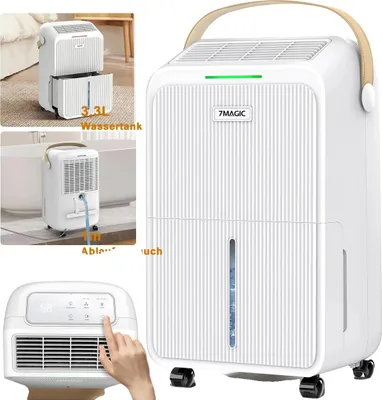 Image de Déshumidificateur, capacité 16 L/jour, écran LED et plusieurs modes, BLANC, prise EU