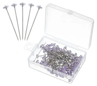 Produktbild von 100 Stück Anstecknadeln für Blumensträuße, 3,8 cm, lila