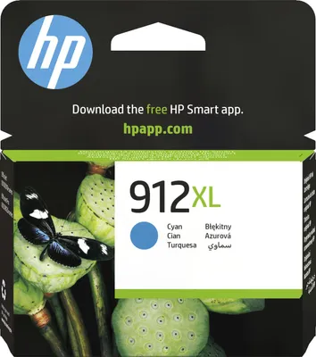 Zdjęcie produktu dla HP 912XL oryginalny wysokowydajny wkład atramentowy błękitny, Wysoka (XL) wydajność, Cyjan, Tusz na bazie pigmentu, 8,5 ml, 1 szt., Jednopak