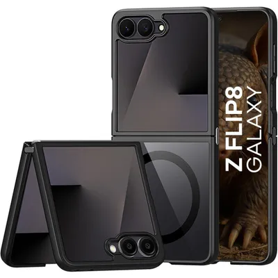 Produktbild von Handyhülle für Galaxy Z Flip8, Dux Ducis Aimo Mag, Transparent mit Schwarzen Rahmen