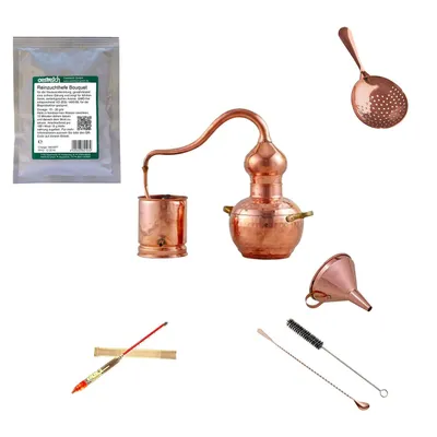 Obrázok produktu pre Kompletná sada destilačný prístroj - Destilačný prístroj Alembic 2 litres meď s čistou kvasiniek