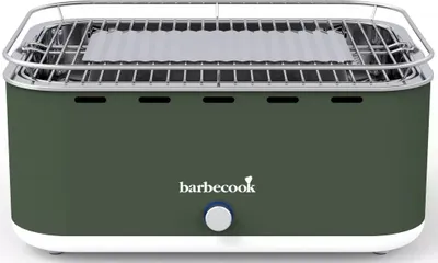 Produktbild von Barbecook Carlo Army Green, Grill, Holzkohle, Balcone, Drinnen, Tisch, Feuerrost, Grün, Satinierter Stahl