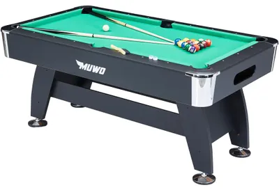Zdjęcie produktu dla EG MW-104-czarno-zielony|MUWO „Winner Pro” Stół bilardowy 183 x 102 x 81 cm czarno-zielony