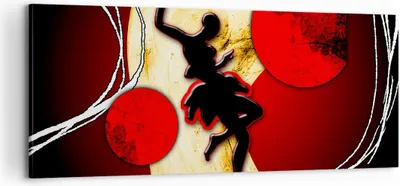 Produktbild von Bild auf Leinwand - Leinwandbild - Afrika frau tänzerin wüste - 100x40cm - Wand Bild - Wanddeko - Leinwanddruck - Bilder - Kunstdruck - Wanddekoration - Leinwand bilder - Wandkunst - AB100x40-0686