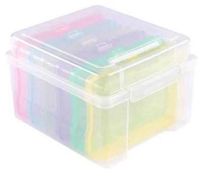 Produktbild von Vaessen Creative Aufbewahrungsbox Transparent mit Deckel von 21 x 18,5 x 14 cm -
