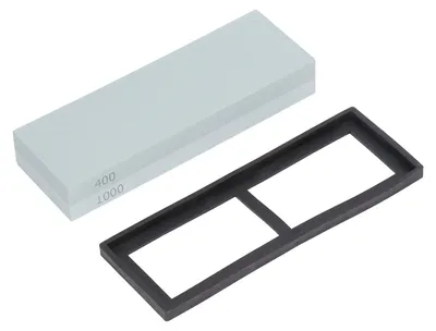 Immagine prodotto di Set di pietre per affilare coltelli, set di pietre abrasive da cucina, base in gomma abrasiva