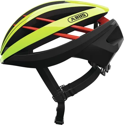 Zdjęcie produktu dla Kask szosowy ABUS Aventor - kask rowerowy do profesjonalnej jazdy na rowerze - dobre właściwości wentylacyjne - dla mężczyzn i kobiet - żółty, rozmiar S (51-55 cm)