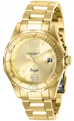 Obrázok produktu pre Invicta Angel 28680 Dámske Hodinky - Quartz Hnací Mechanizmus - Nerezová Oceľ so Zlatým Ciferníkom - 38 mm