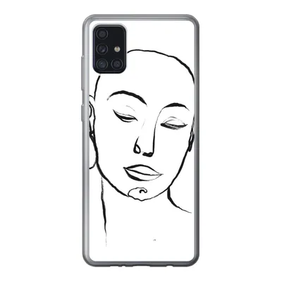 Produktbild von MuchoWow® Handyhülle Schutzhülle Hülle für Samsung Galaxy A52 5G Frau - Gesicht - Porträt Silikon Softcase Handy Hülle - Umschlag