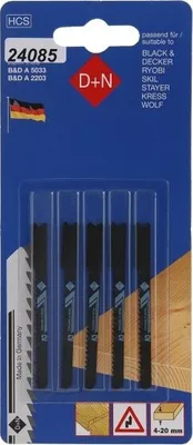Produktbild von D+N - Stichsägeblatt B&D 5Stk 50mm/1mm, 12420