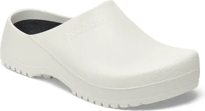 Produktbild von Birkenstock Super-Birki Fusion Clogs, Weiß, Größe 36, Polyurethan, rutschhemmende Laufsohle, waschbar (Schuh 60°C, Fußbett 30°C), öl- & fettbeständig, wasser- & schmutzabweisend, energieabsorbierender Fersenbereich, anatomisches Kork-Latex-Fußbett mit feuchtigkeitsableitendem Textil-Gewebe, für Küche, Medizin, Lebensmittelindustrie & Garten