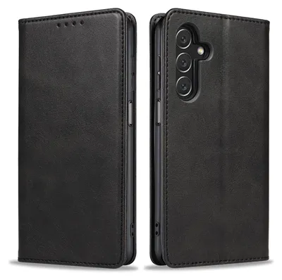 Produktbild von Handyhülle für Samsung Galaxy A16 / A16 5G Kunstleder Flip Cover Hülle Klapphülle Case Kartenfach Farbe: Schwarz