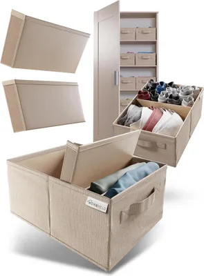 Produktbild von Aufbewahrungsboxen für Wäsche Schubladen Schrank Organizer 2er Set