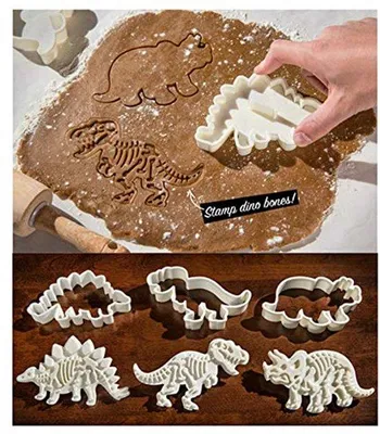 Obrázok produktu pre Sada 3D škrabiek na sušienky s motívom dinosaurov na dekoráciu detskej oslavy