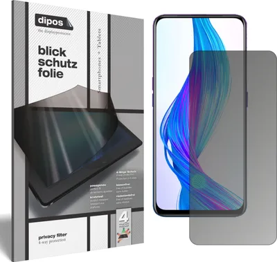 Produktbild von Blickschutzfolie für Oppo Realme X matt Schutzfolie Folie Display Schutz dipos