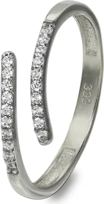 Produktbild von GoldDream Ring Zirkonia 333er Weißgold Gr. 54 silber, weiß Damen Schmuck GDR524J54
