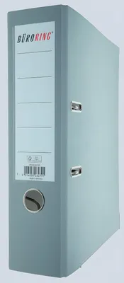 Produktbild von Büroring Ordner, DIN A4, PP, 80 mm, breit, auswechselbares Rückenschild, grau