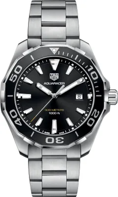 Zdjęcie produktu dla Zegarek męski Tag Heuer Aquaracer, srebrno-czarny, model WAY101A.BA0746