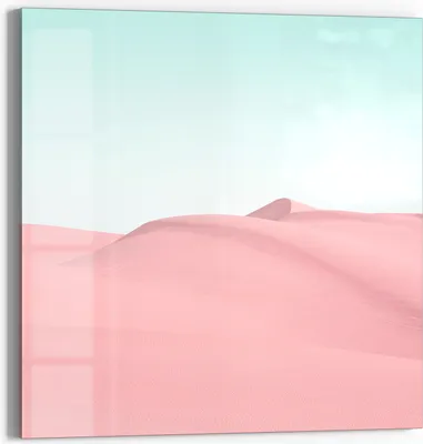 Produktbild von DEQORI Glasbild Echtglas 30x30 cm 'Rosige Stille' Wandbild Bild modern Deko