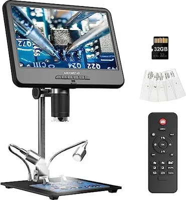 Produktbild von AD210 10,1 Zoll LCD Digitalmikroskop Erwachsene, Lötelektronikreparatur, Münzkamera Vollbildmünzen Fehlermünzen Licht