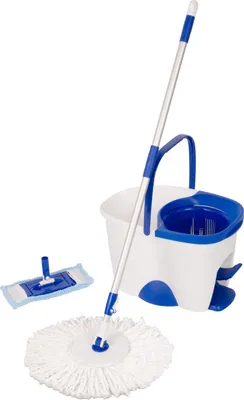 Produktbild von Reinigungsset Neco TORNADO Spin Mop, rotierender Bodenwischer + Eimer 18 Lit., Microfibre, PP, ABS