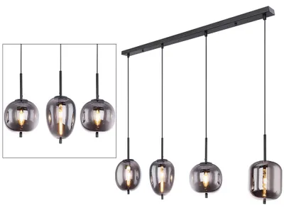 Produktbild von LED Pendelleuchte, Glas rauchfarben, H 120 cm