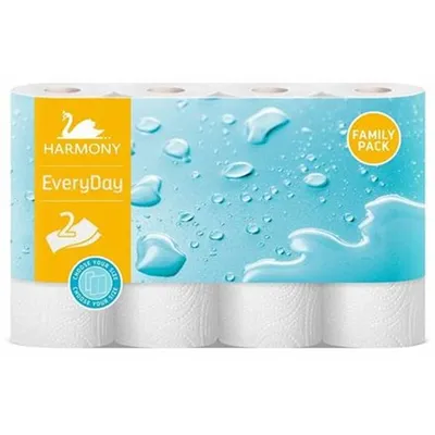 Obrázok produktu pre Kuchynské utierky 2-vrstvové HARMONY EVERYDAY - 4ks 30365