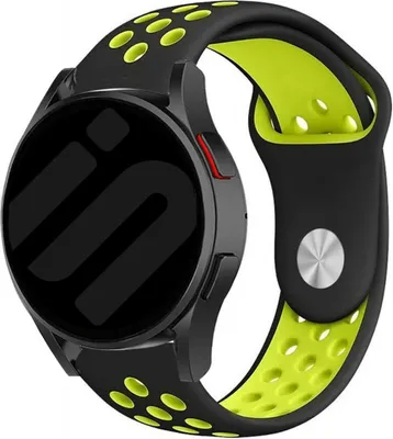 Produktbild von Strap-it Samsung Galaxy Watch 6 Classic 47mm Sport Armband (Schwarz/Gelb)