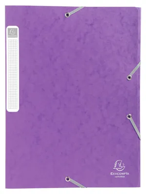 Produktbild von Exacompta 10x Archivbox Rücken 40mm Karton +3 Klappen Gummizug A4 Violett 14015H
