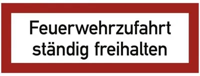 Produktbild von Dreifke® Brandschutzschild Feuerwehrzufahrt ständig freihalten, Alu, reflekti...