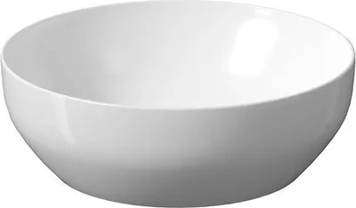 Zdjęcie produktu dla Umywalka Nablatowa LARGA 40 cm Biała, Antybakteryjna Ceramika ROCKLITE, Okrągła, Bez Przelewu i Otworu na Armaturę