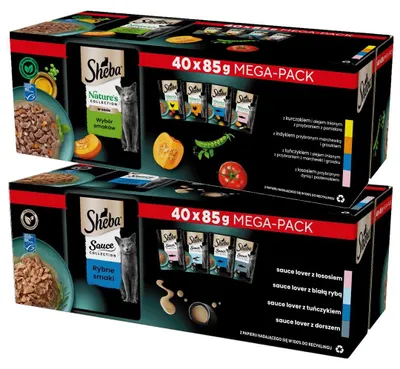 Produktbild von Sheba Sauce Fischgeschmack | Nature’s Collection Auswahl an Geschmacksrichtungen 80 x 85 g Nassfutter für Katzen in Sauce