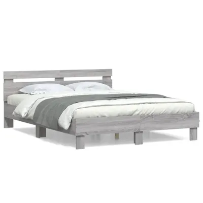 Obrázok produktu pre vidaXL Rám postele s čelom sivý Sonoma 140x200 cm materiál na báze dreva